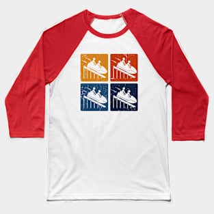 Vintage Roller Coaster Fan Baseball T-Shirt